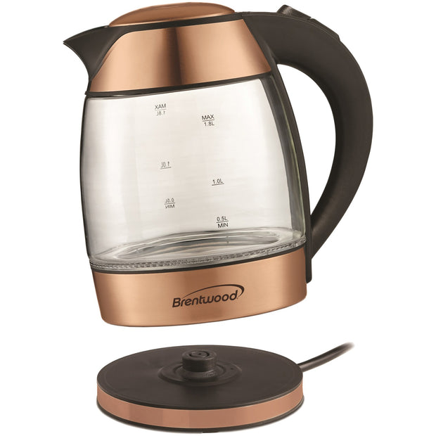 Brentwood 1.8 Liter Electric Glass Kettle with Tea Infuser (KT-1960RG)