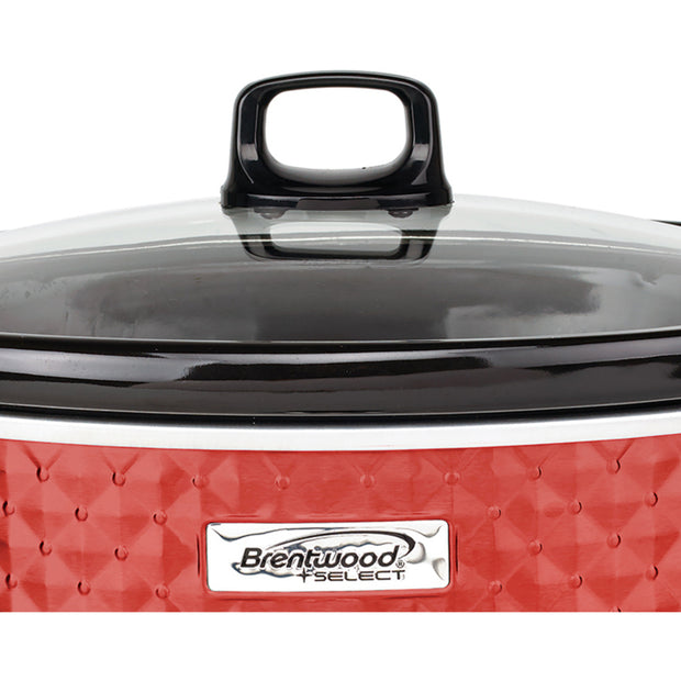 Brentwood Select SC-157R 7 Quart Slow Cooker, Red