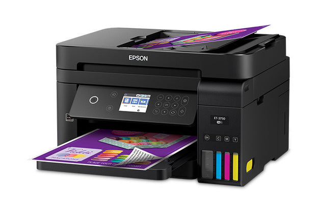 Epson WorkForce ET-3750 Inkjet Multifunction Printer - Refurbished - Color